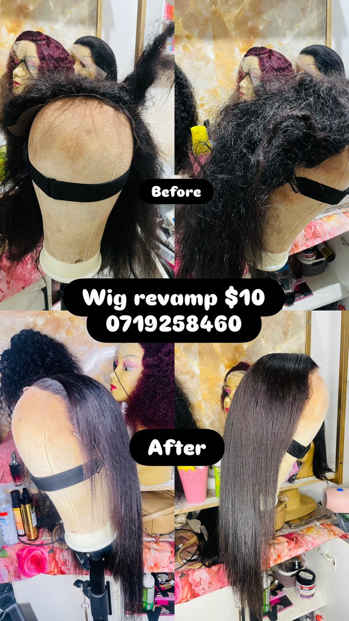 Wig revamp before and after